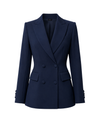 Sharp Double Breasted Navy Blazer - Navy Blue