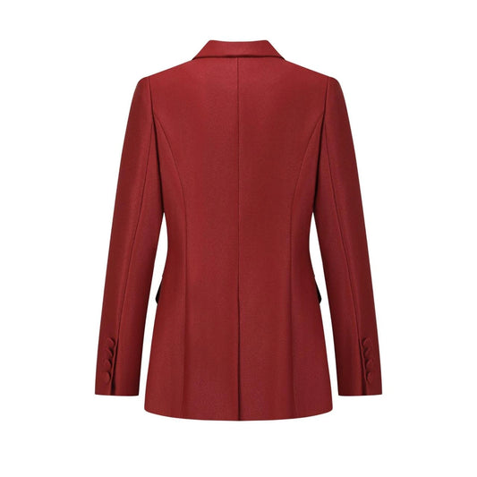 Sharp Glow Double Breasted Blazer - Red