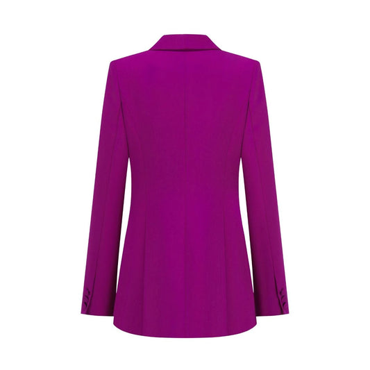 Iconic Single Button Blazer - Purple