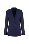 Sharp Double Breasted Blazer - Navy Blue