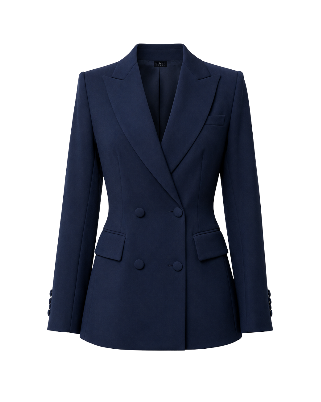 Sharp Double Breasted Navy Blazer - Navy Blue