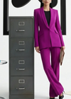 The Purple Iconic Suit Set - Long Single Button Blazer and Straight Pant