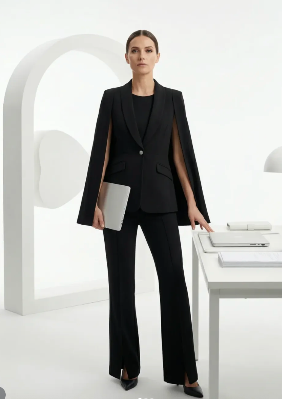 Cape Suit Set - Cape & Flared Pant