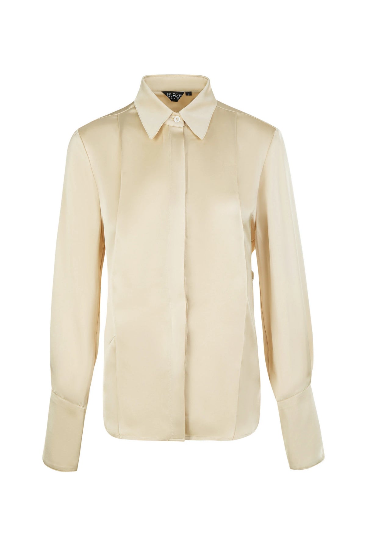 Iconic Button Blouse with Collar and Cuffs - Gold