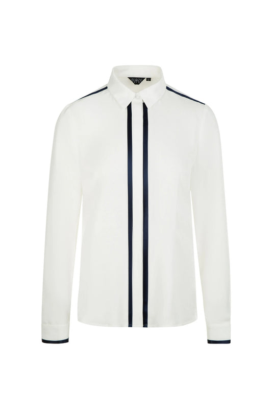Sharp Button Blouse with Collar