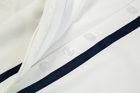 Sharp Button Blouse with Collar