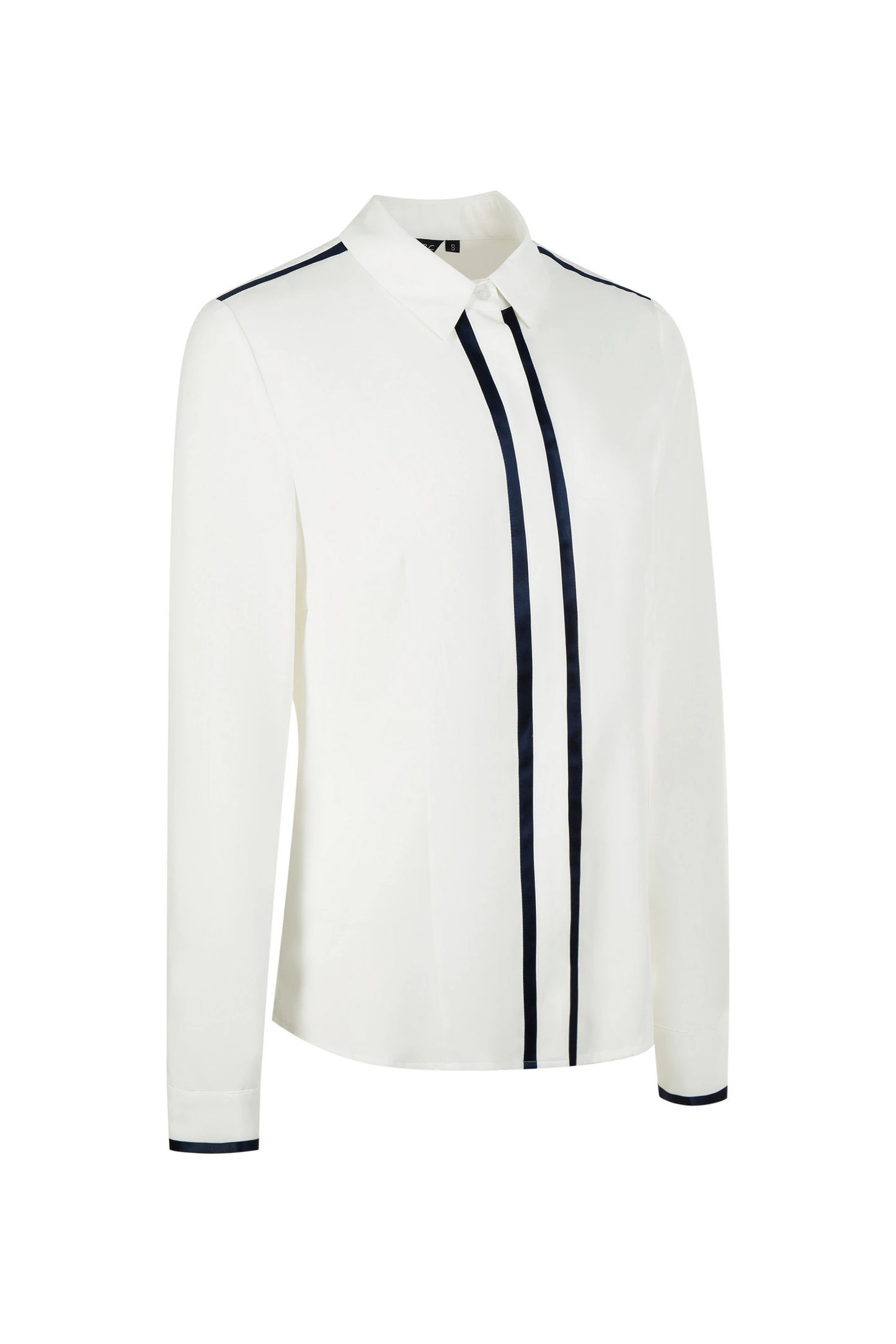 Sharp Button Blouse with Collar