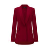 Iconic Single Button Blazer - Red (Stretch)