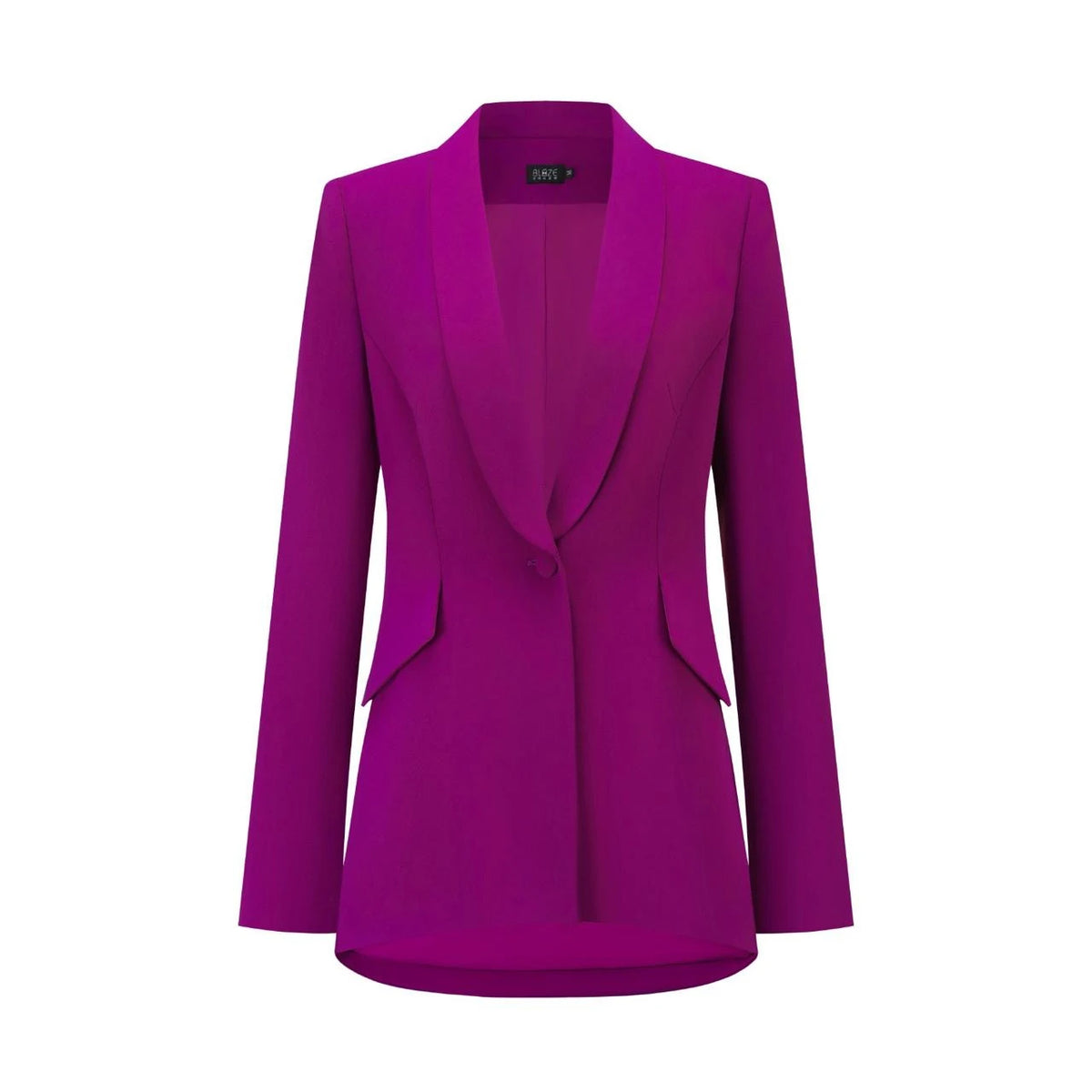 Iconic Single Button Blazer - Purple
