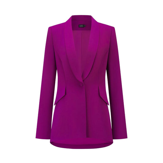 Iconic Single Button Blazer - Purple