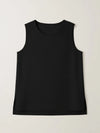 Sleeveless Plain Blouse - Black
