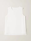 Sleeveless Plain Blouse - White