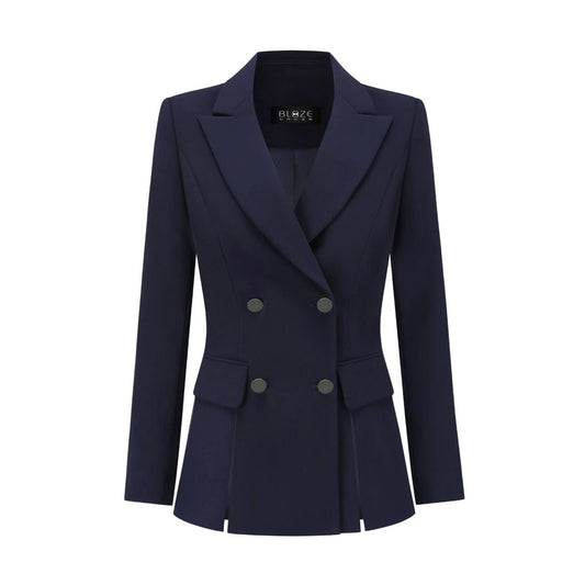 Double Breasted Blazer - Navy Blue