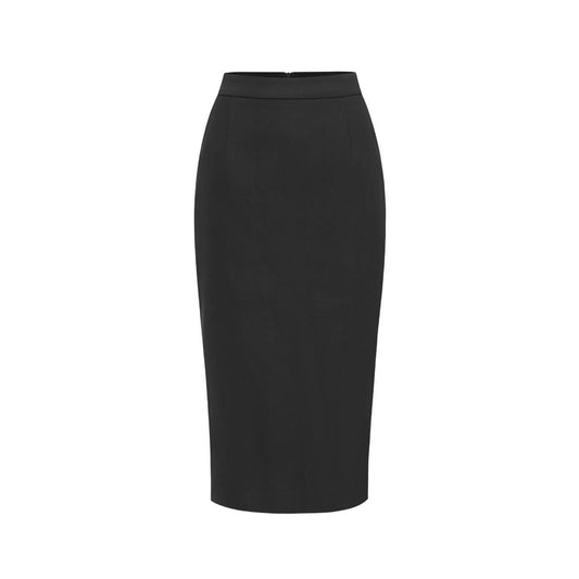 Classic Midi Pencil Skirt - Black