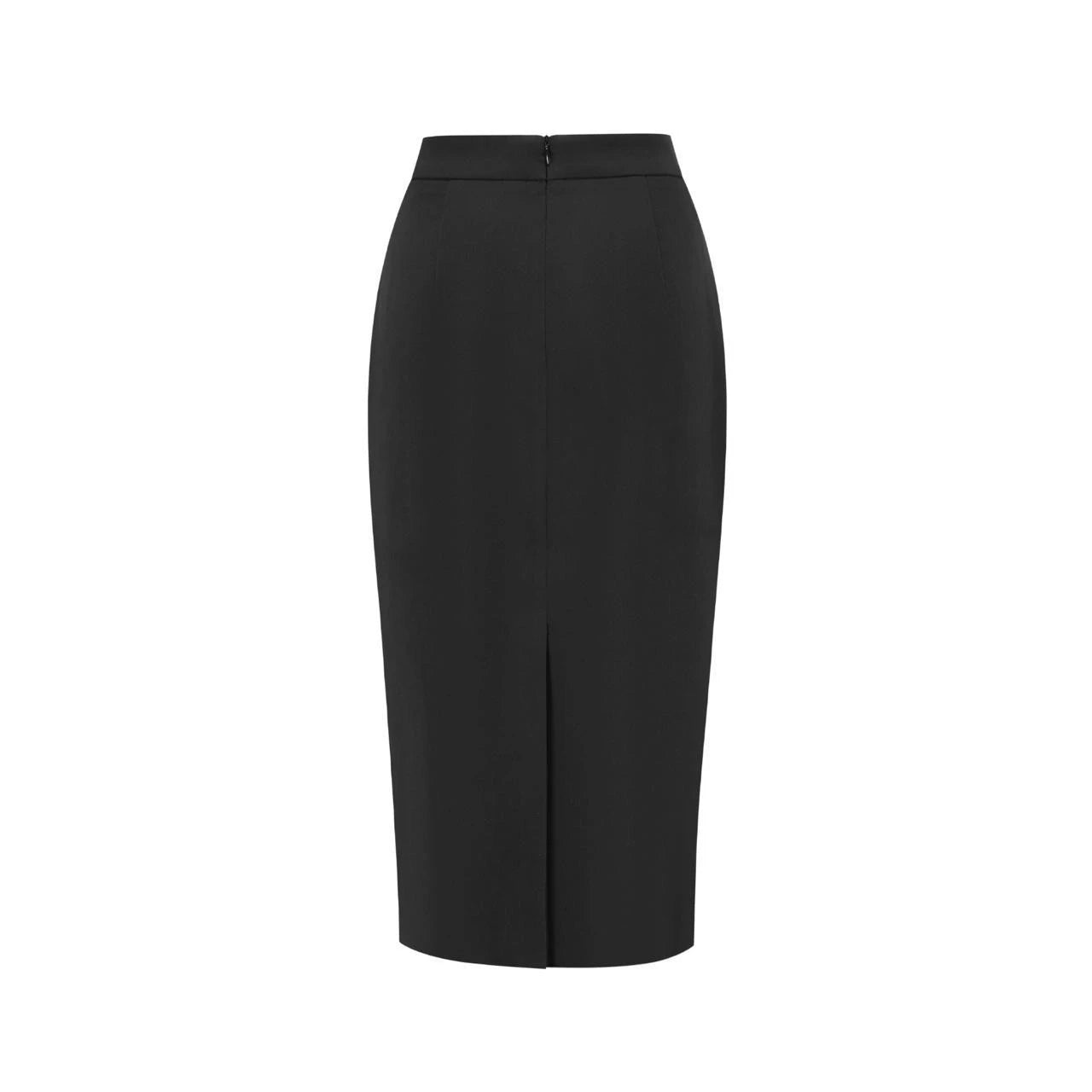 Classic Midi Pencil Skirt - Black
