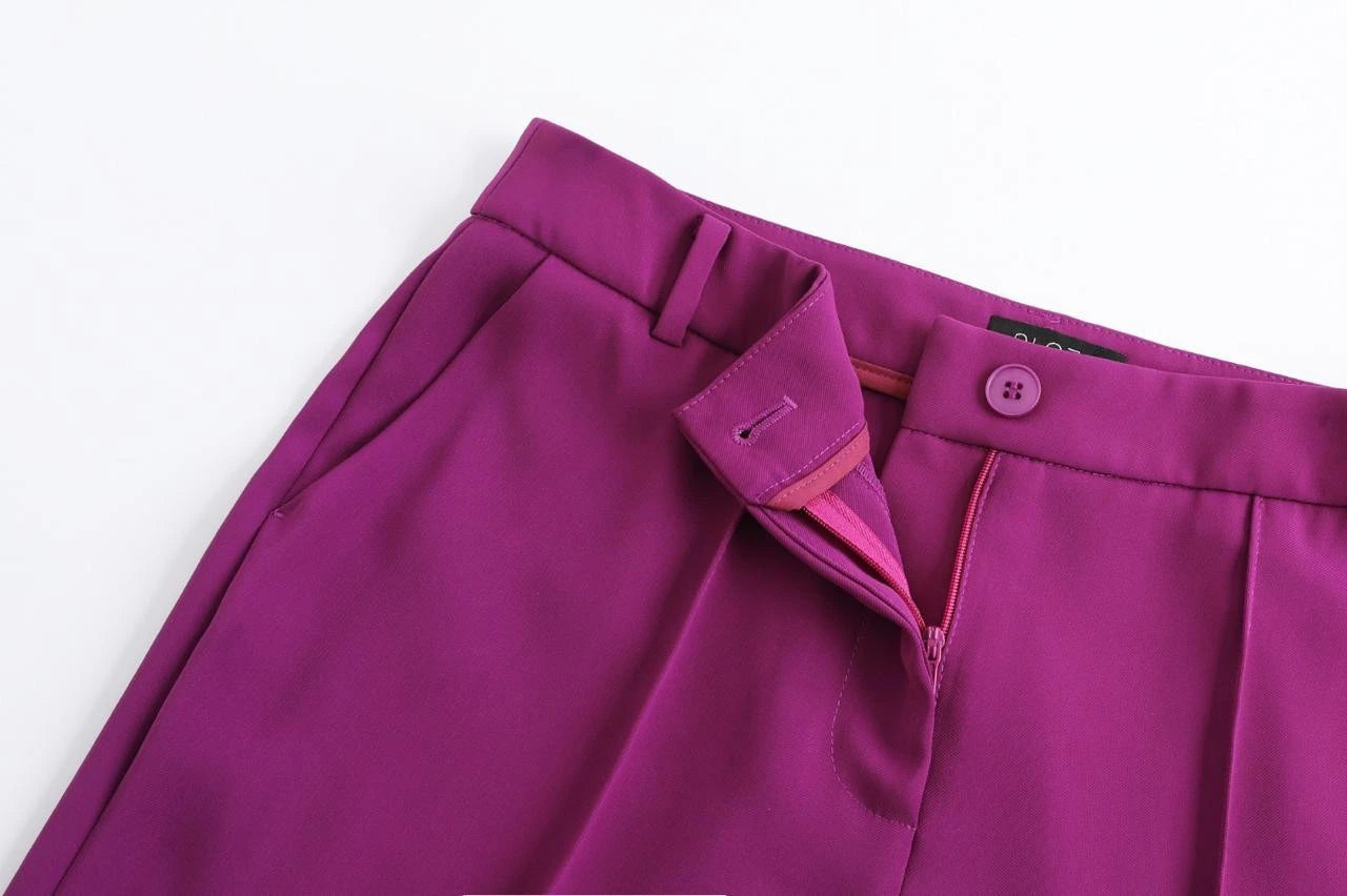 Iconic Straight Pant - Purple