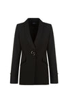 Iconic Bow Button Blazer - Black