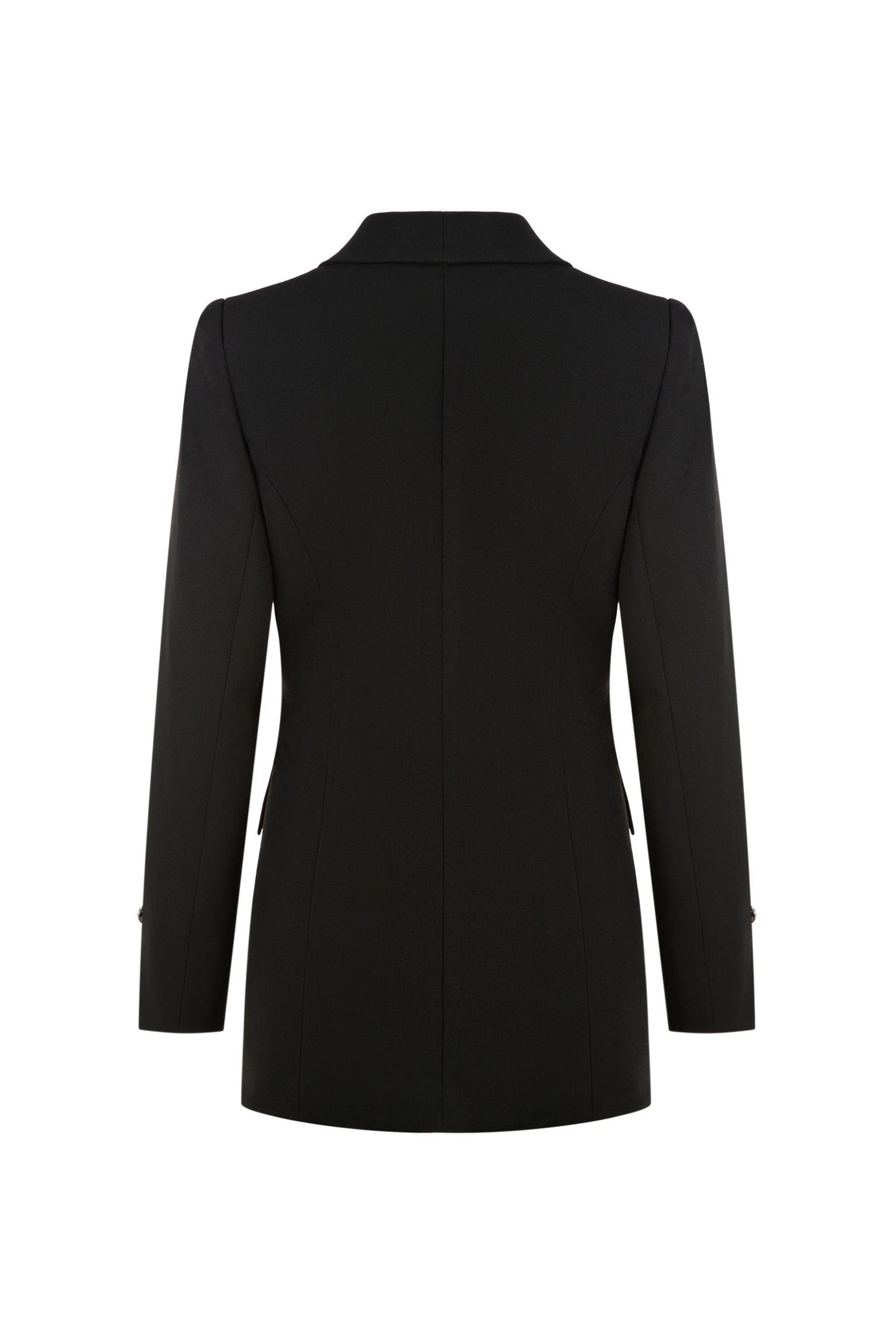 Iconic Bow Button Blazer - Black