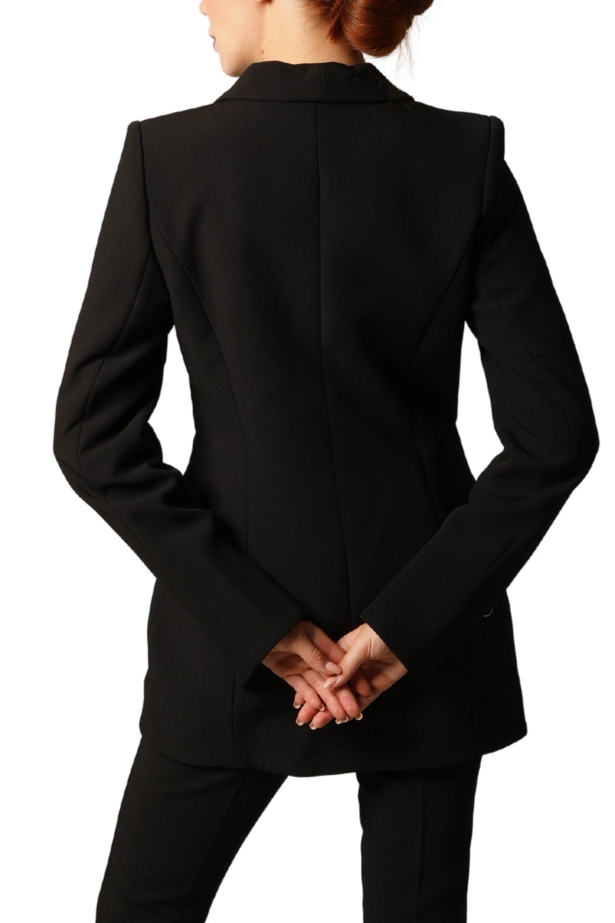 Iconic Bow Button Blazer - Black