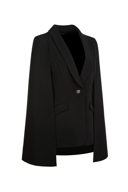 Iconic Cape Blazer - Black