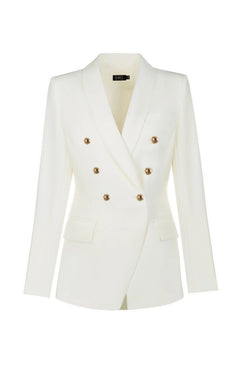 Iconic Gold Double Breasted Blazer - Off-White