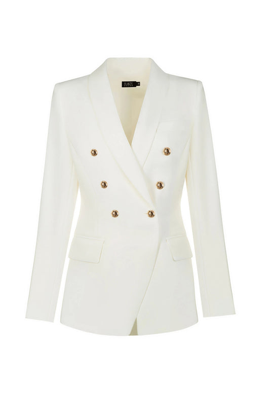 Iconic Gold Double Breasted Blazer - Off-White