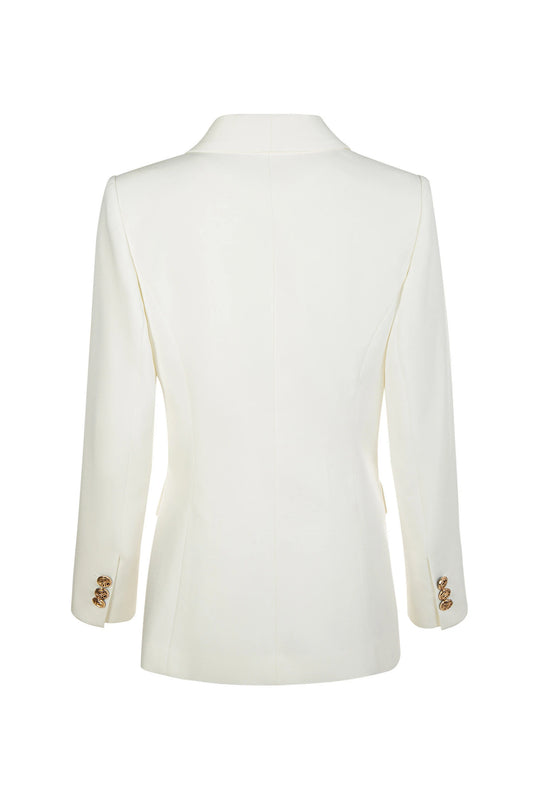 Iconic Gold Double Breasted Blazer - Off-White