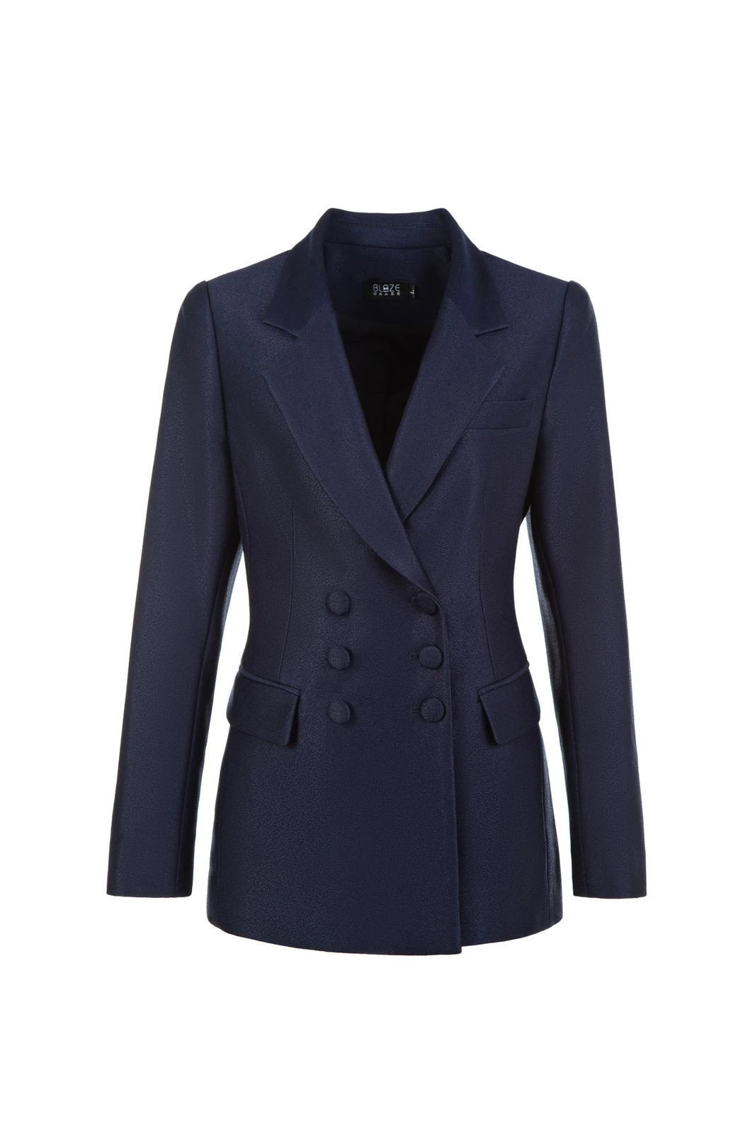 Sharp Glow Double Breasted Blazer - Navy Blue
