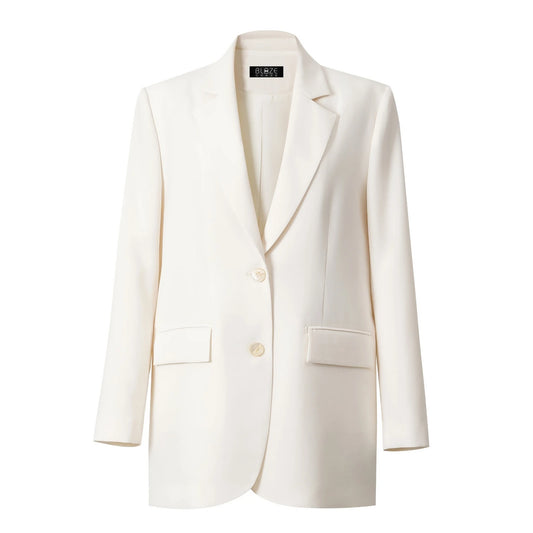 Sharp Oversized Blazer - White