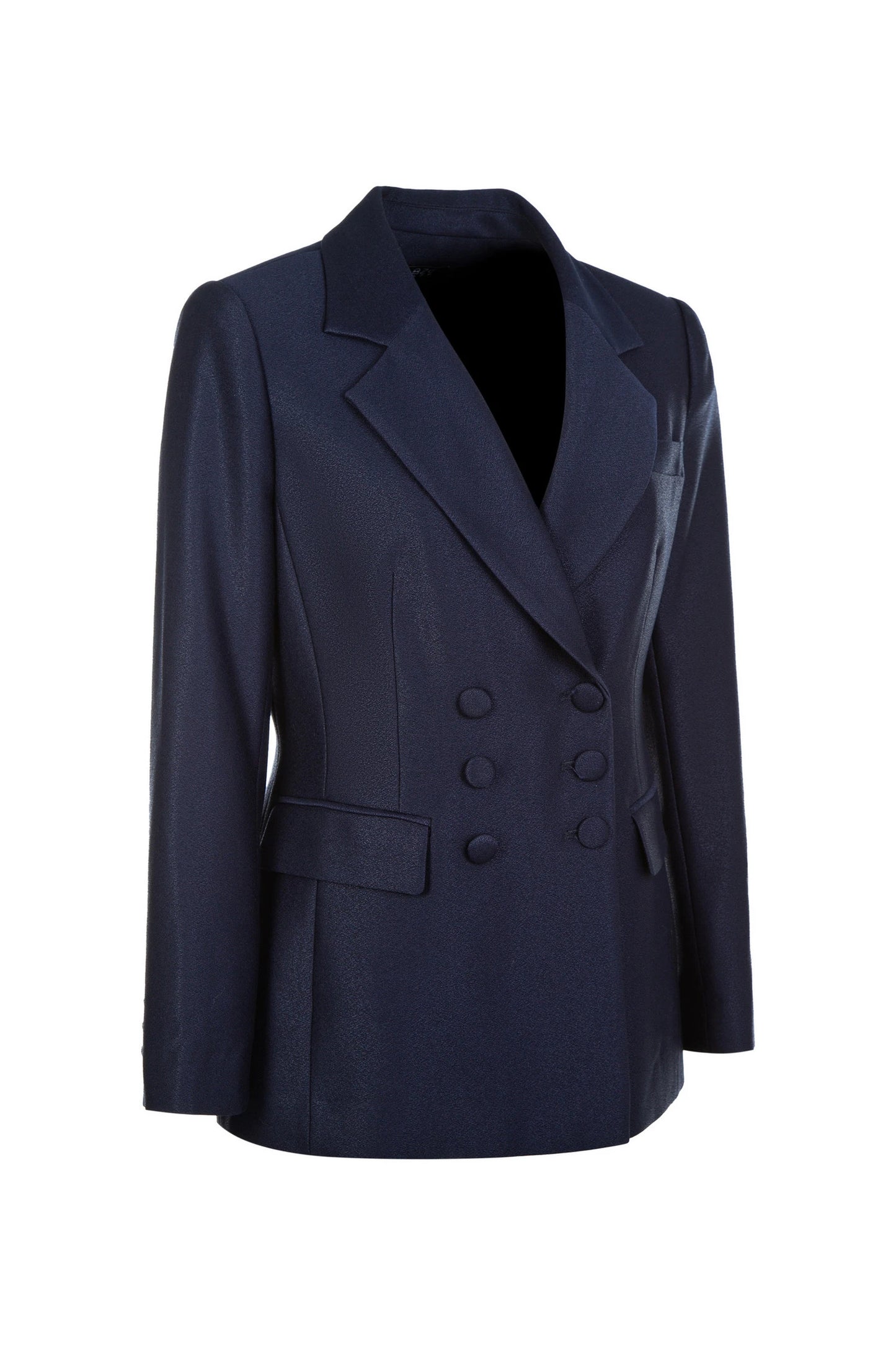 Sharp Glow Double Breasted Blazer - Navy Blue
